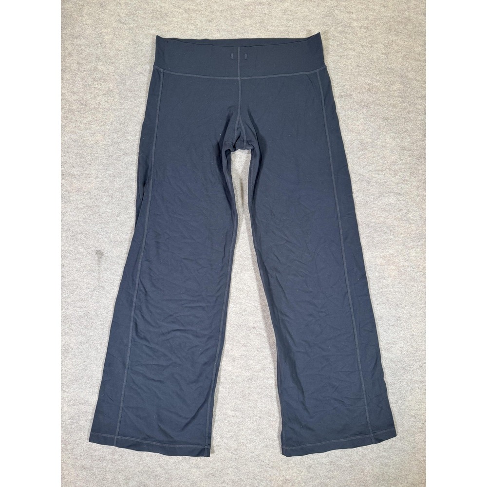 Lululemon Pants Womens 10 Black Wide Leg High Rise Track Yoga Athletic Gym